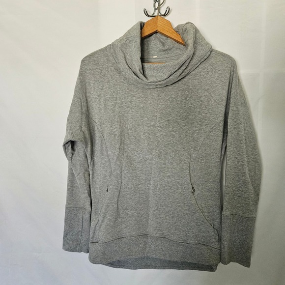 Lululemon Rest Day Heathered Gray Pullover Sz 6‎ - Picture 1 of 4